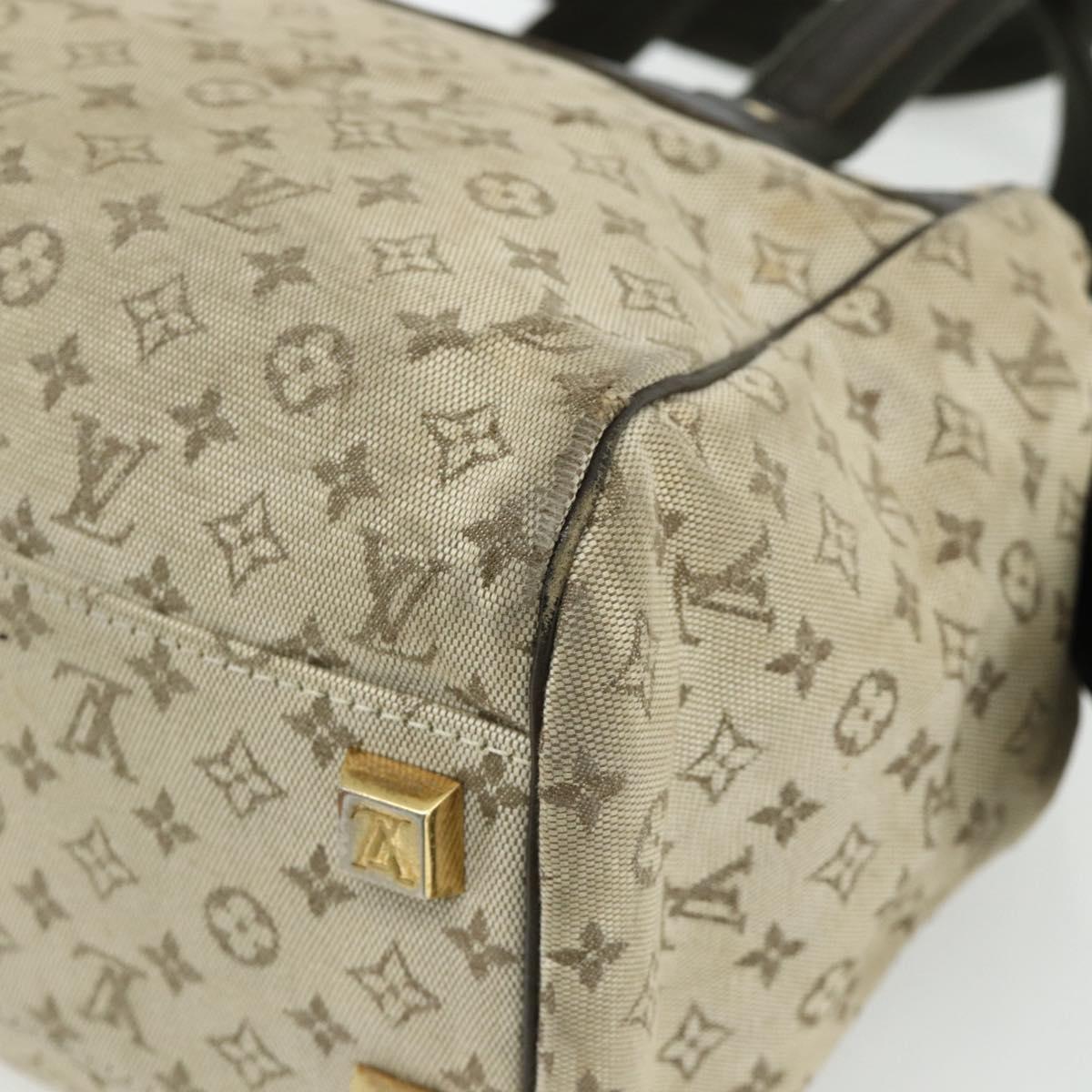LOUIS VUITTON Monogram Mini Josephine GM Hand Bag Khaki M92310 LV Auth 177307