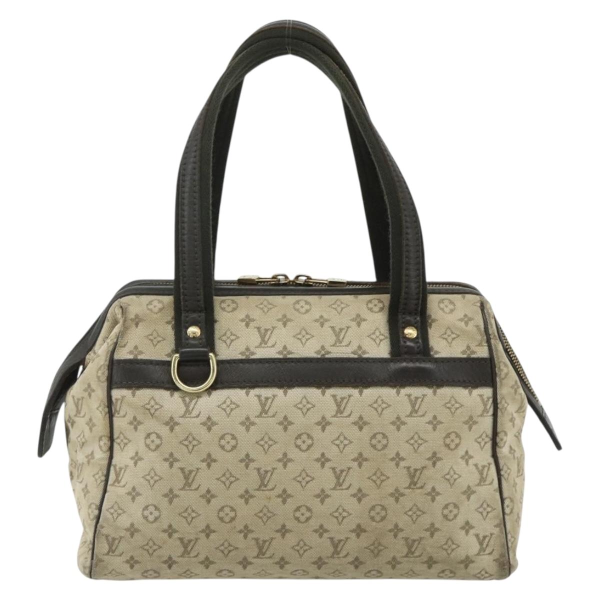 LOUIS VUITTON Monogram Mini Josephine GM Hand Bag Khaki M92310 LV Auth 177307
