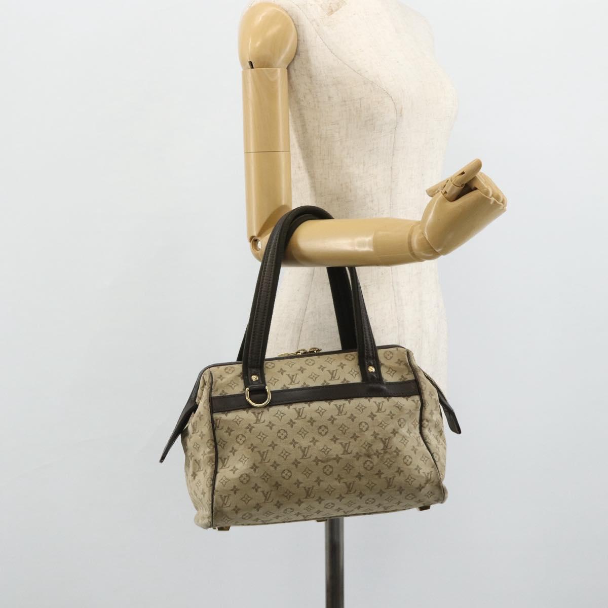 LOUIS VUITTON Monogram Mini Josephine GM Hand Bag Khaki M92310 LV Auth 177307