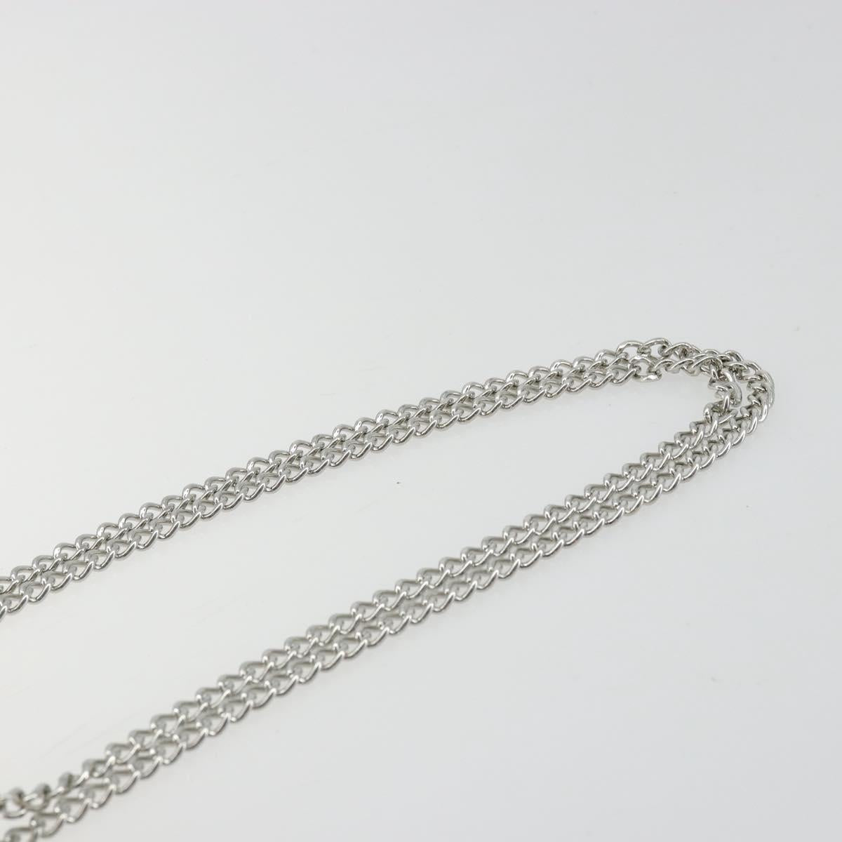 Vivienne Westwood Chain Shoulder Bag Leather White Silver Auth 177327A