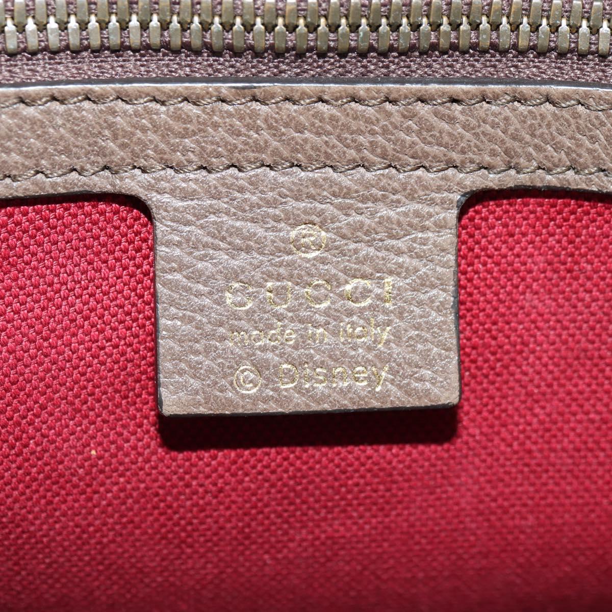 GUCCI GG Supreme Donald duck Hand Bag PVC 2way Beige Gold 648134 Auth 177329M