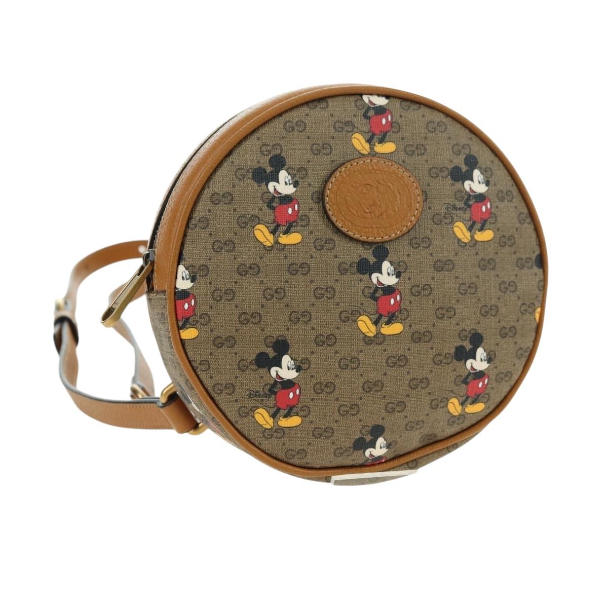 GUCCI Micro GG Supreme Disney Backpack PVC Beige Gold 603730 Auth 177330M