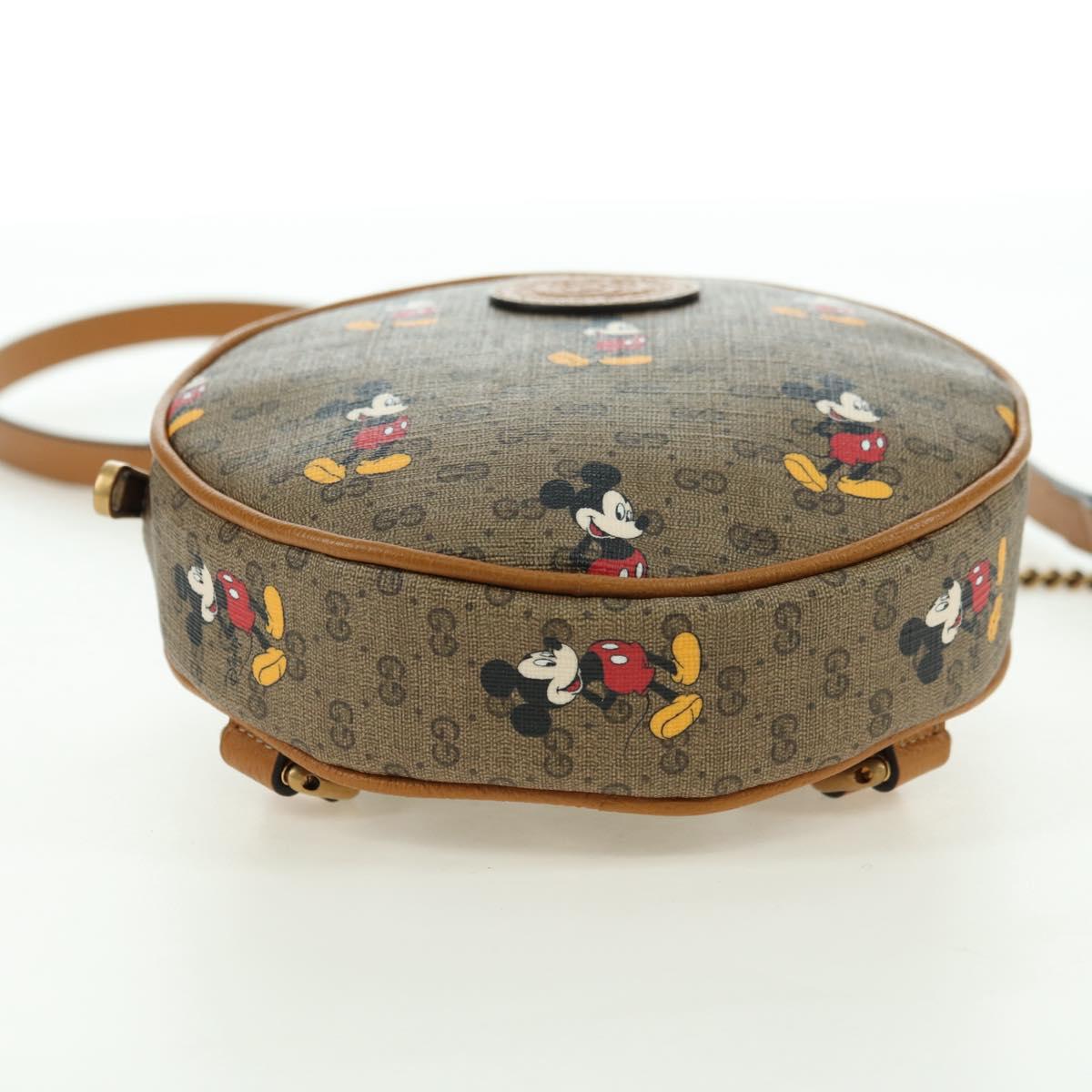 GUCCI Micro GG Supreme Disney Backpack PVC Beige Gold 603730 Auth 177330M