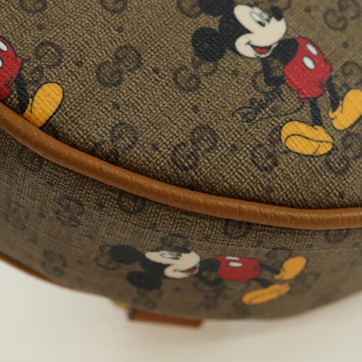 GUCCI Micro GG Supreme Disney Backpack PVC Beige Gold 603730 Auth 177330M