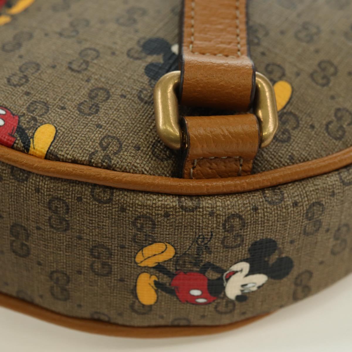 GUCCI Micro GG Supreme Disney Backpack PVC Beige Gold 603730 Auth 177330M