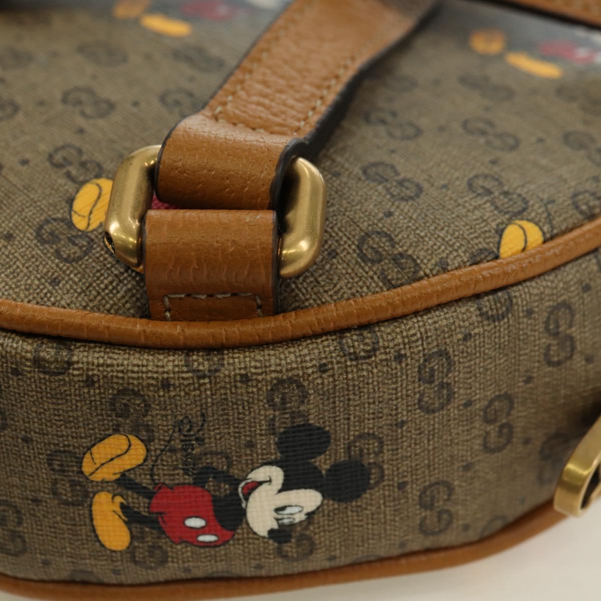 GUCCI Micro GG Supreme Disney Backpack PVC Beige Gold 603730 Auth 177330M