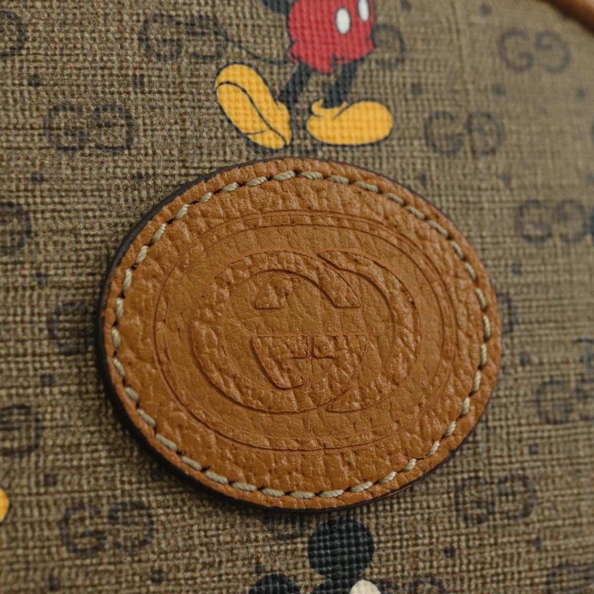 GUCCI Micro GG Supreme Disney Backpack PVC Beige Gold 603730 Auth 177330M