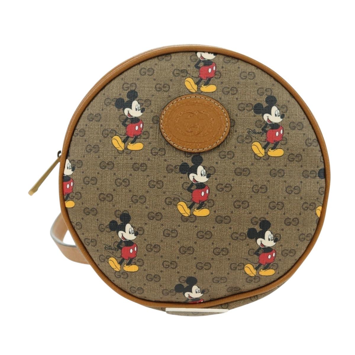 GUCCI Micro GG Supreme Disney Backpack PVC Beige Gold 603730 Auth 177330M