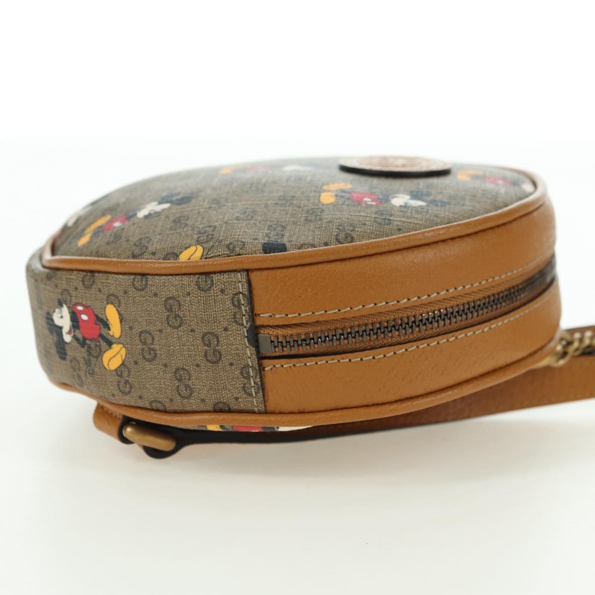 GUCCI Micro GG Supreme Disney Backpack PVC Beige Gold 603730 Auth 177330M