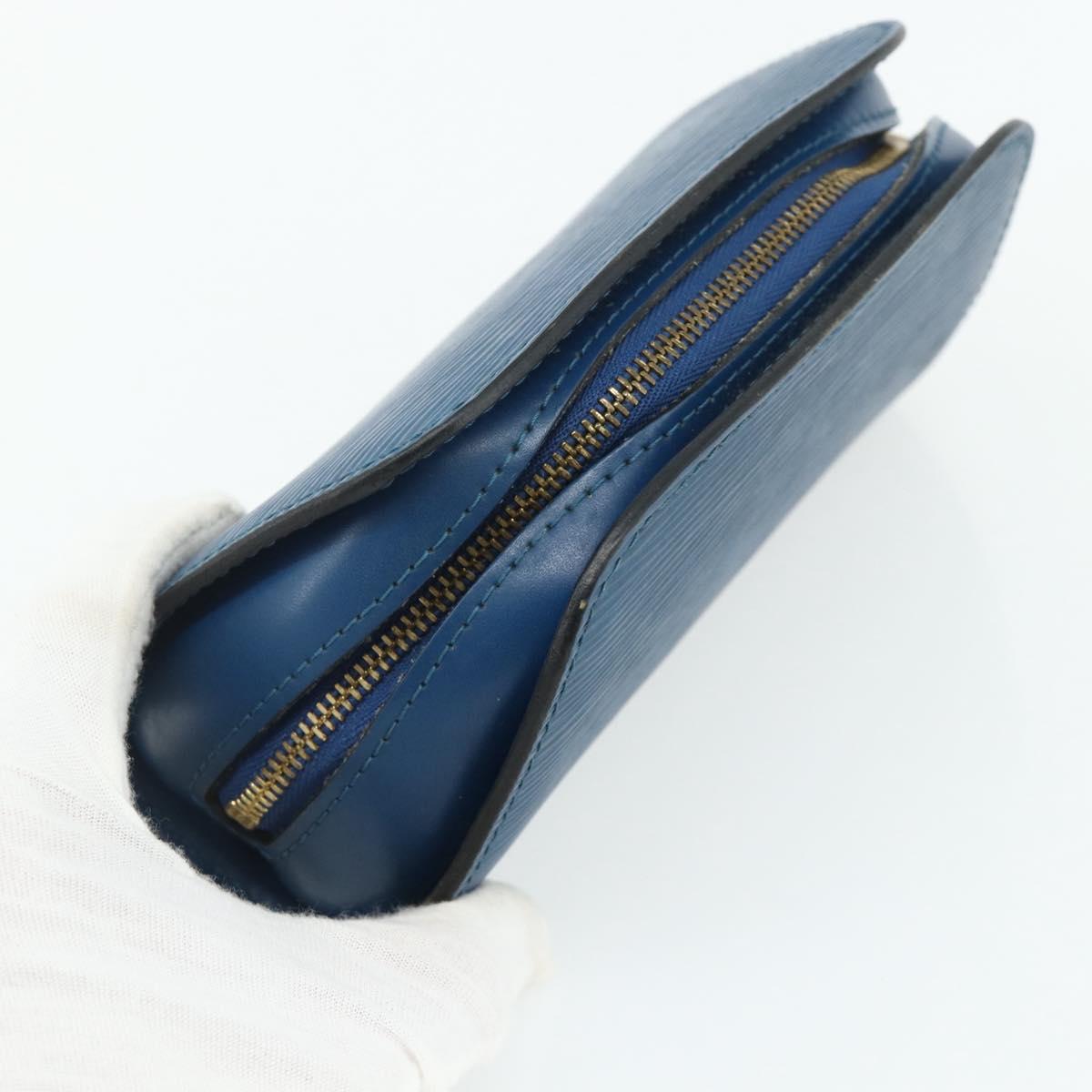 LOUIS VUITTON Epi Dauphine PM Pouch Blue M48445 LV Auth 177339