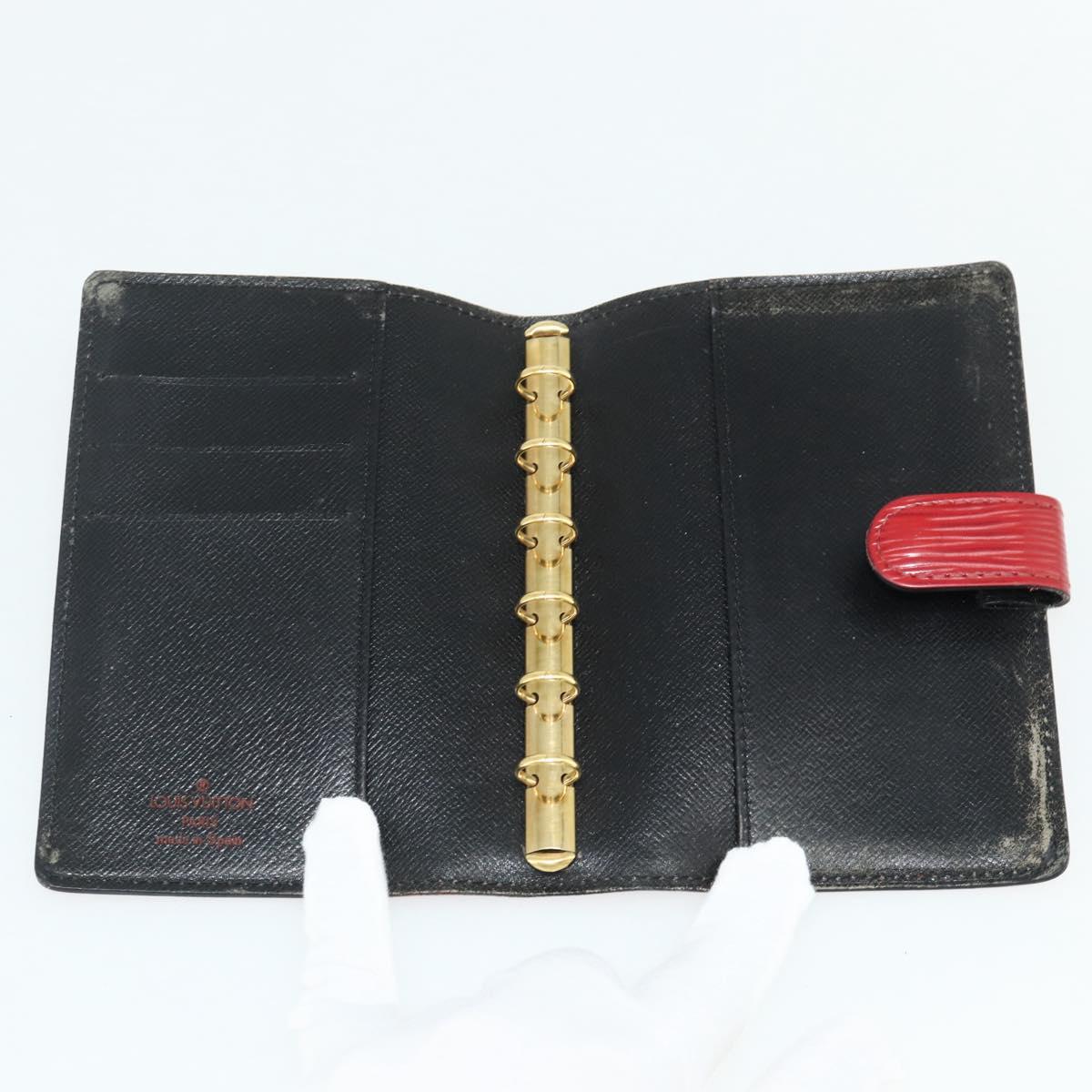 LOUIS VUITTON Epi Agenda PM Day Planner Cover Red R20057 LV Auth 177340