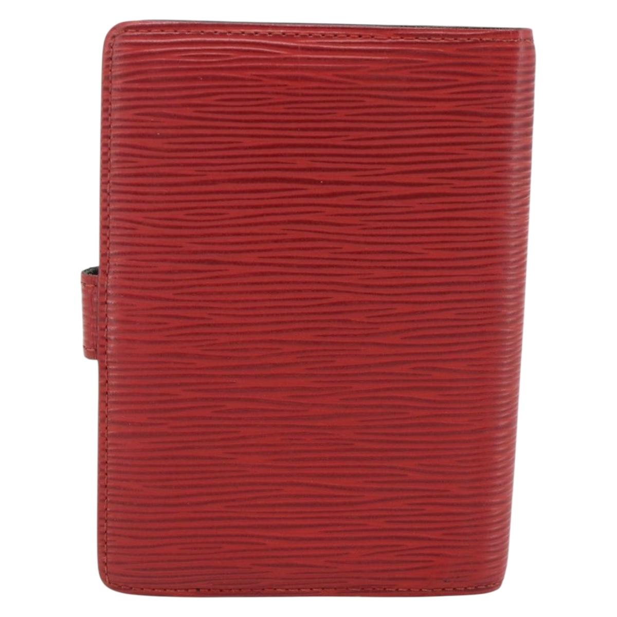LOUIS VUITTON Epi Agenda PM Day Planner Cover Red R20057 LV Auth 177340