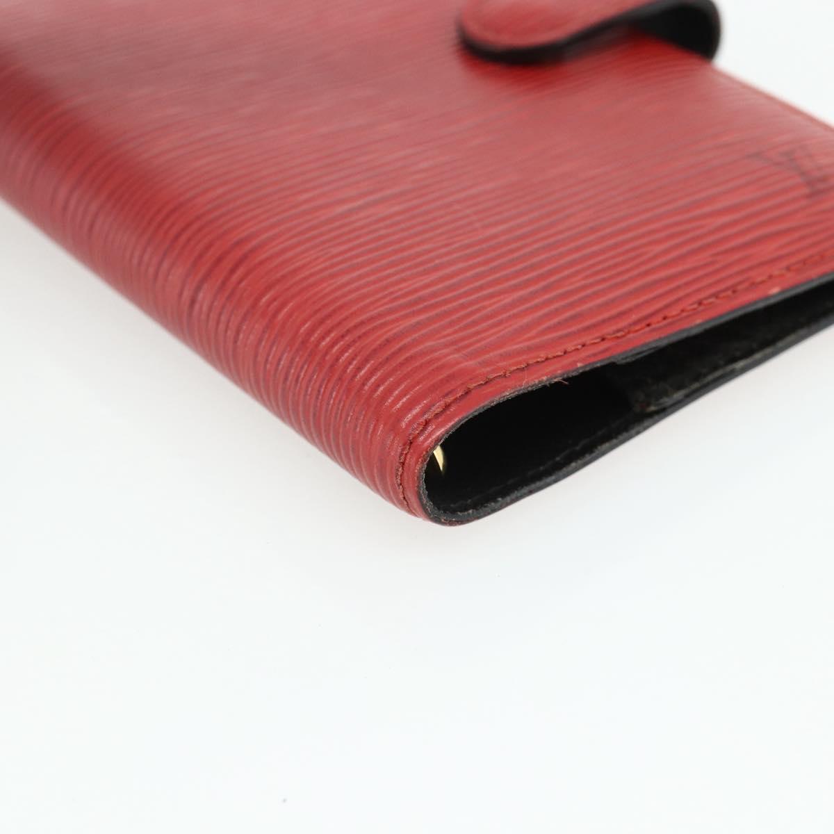 LOUIS VUITTON Epi Agenda PM Day Planner Cover Red R20057 LV Auth 177340