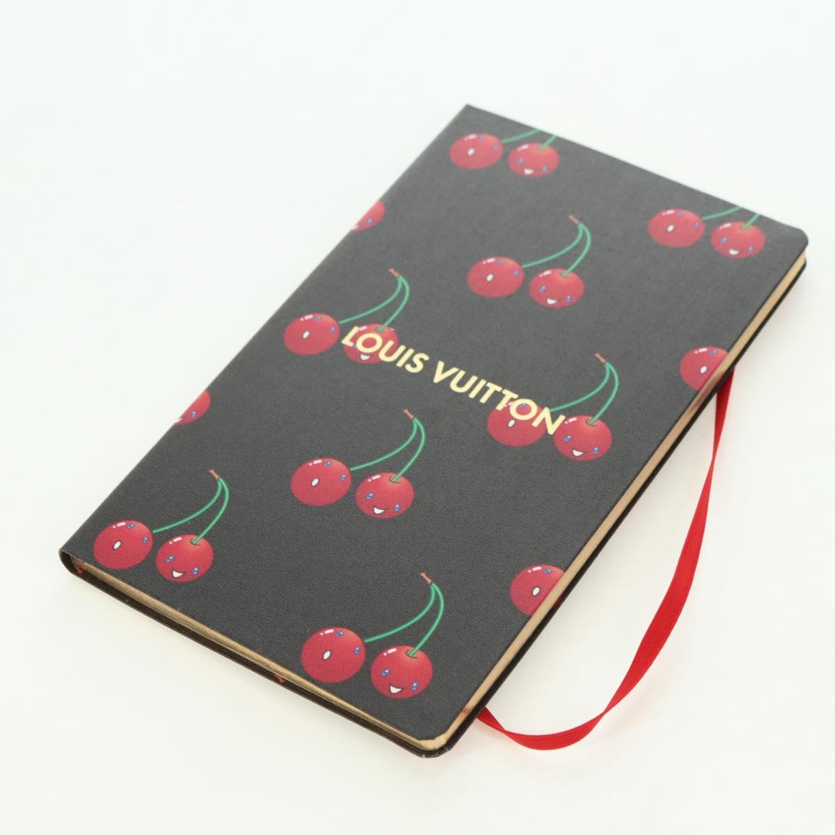LOUIS VUITTON Collector Cherry Print Notebook MM Jane Canvas GI1371 Auth 177348M