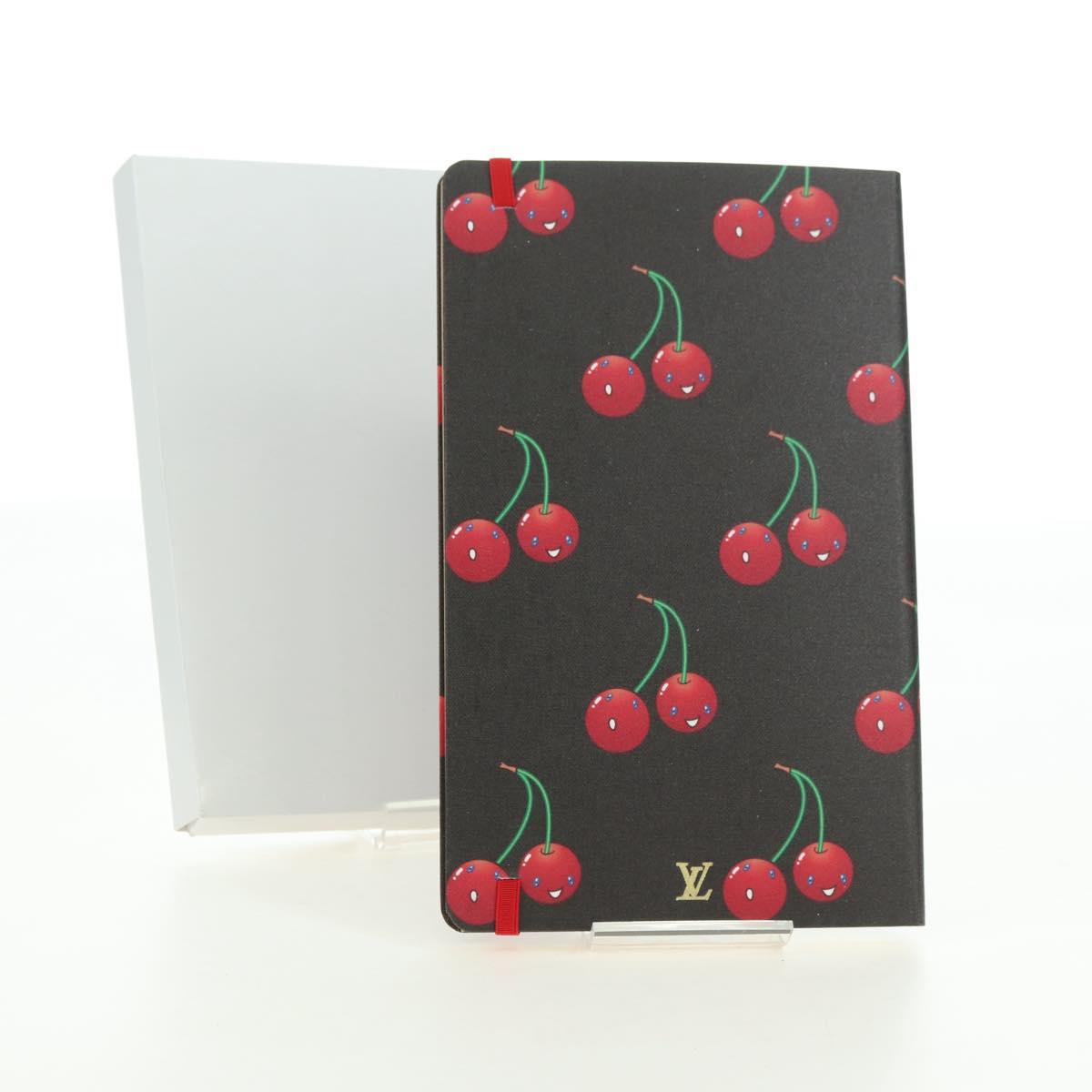 LOUIS VUITTON Collector Cherry Print Notebook MM Jane Canvas GI1371 Auth 177348M