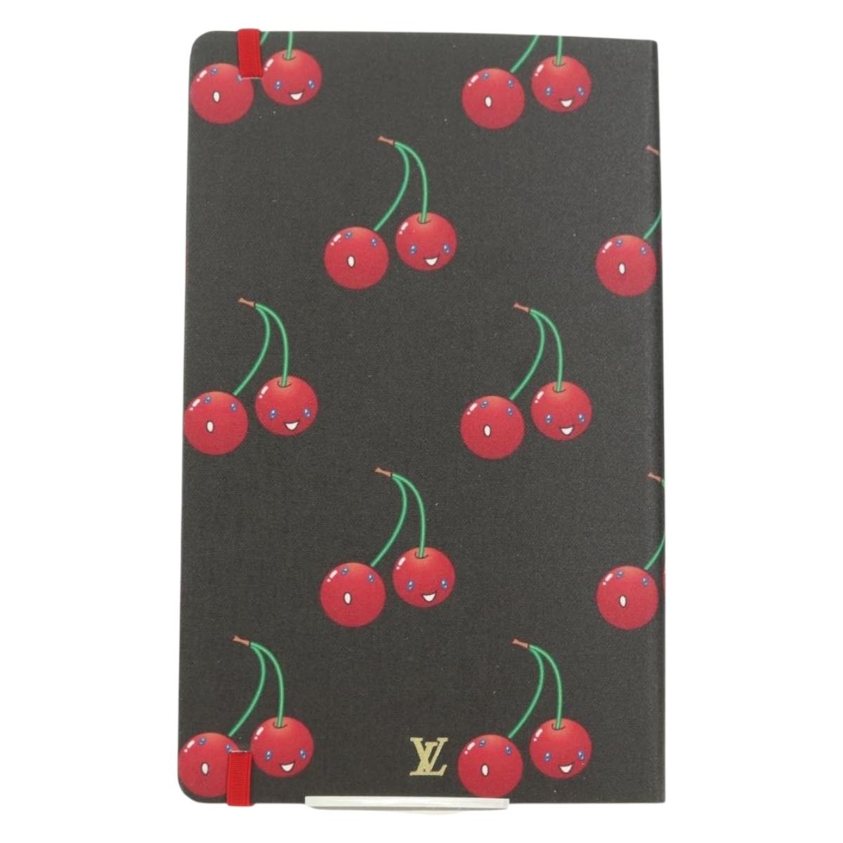 LOUIS VUITTON Collector Cherry Print Notebook MM Jane Canvas GI1371 Auth 177348M