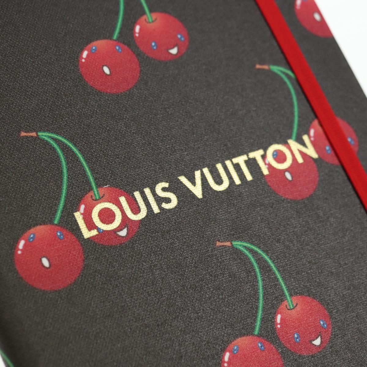 LOUIS VUITTON Collector Cherry Print Notebook MM Jane Canvas GI1371 Auth 177348M