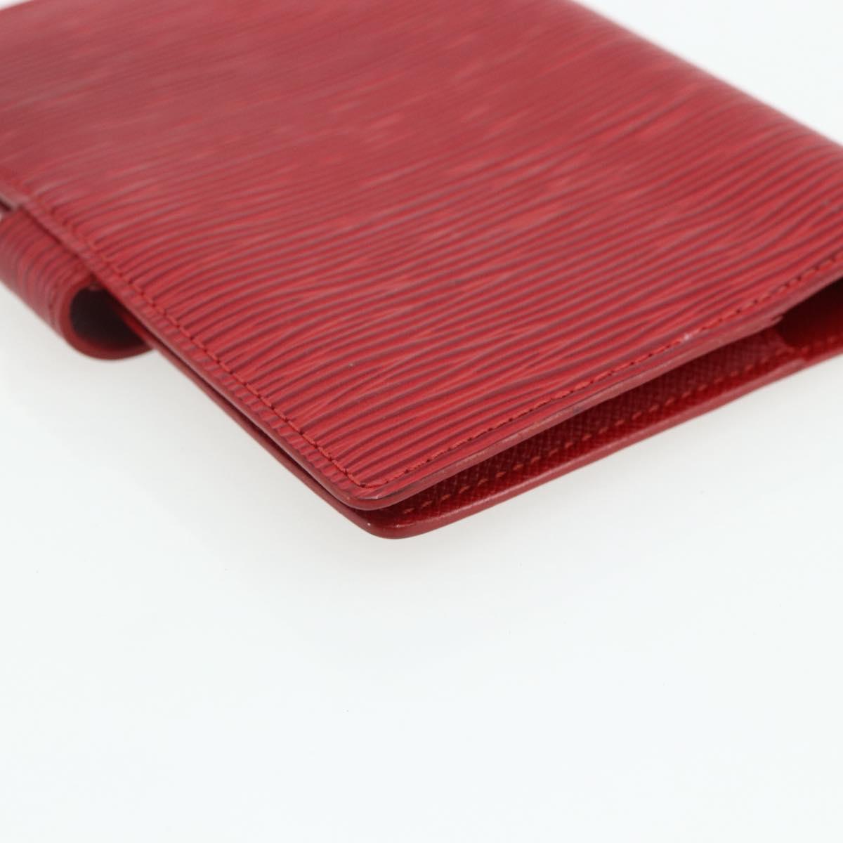 LOUIS VUITTON Epi Agenda PM Day Planner Cover Red R20057 LV Auth 177349