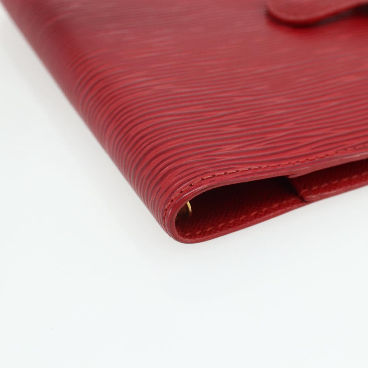 LOUIS VUITTON Epi Agenda PM Day Planner Cover Red R20057 LV Auth 177349
