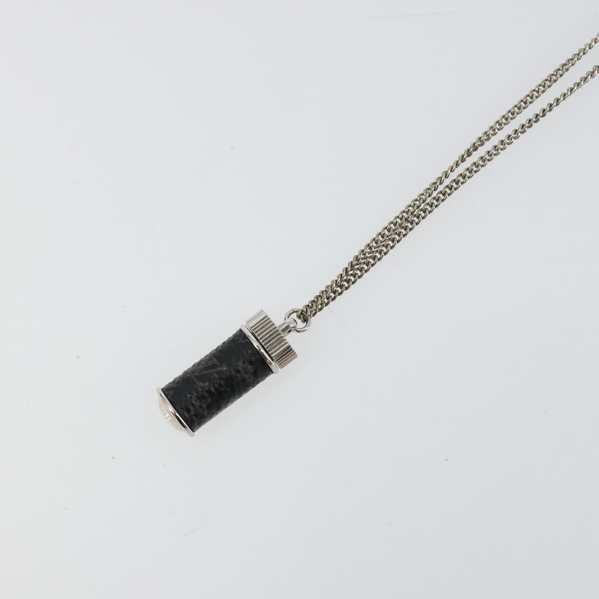 LOUIS VUITTON Eclipse Collier Charms Necklace Silver tone M63641 LV Auth 177357A