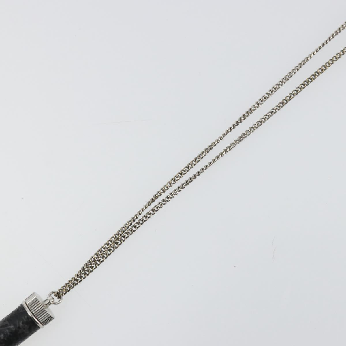 LOUIS VUITTON Eclipse Collier Charms Necklace Silver tone M63641 LV Auth 177357A