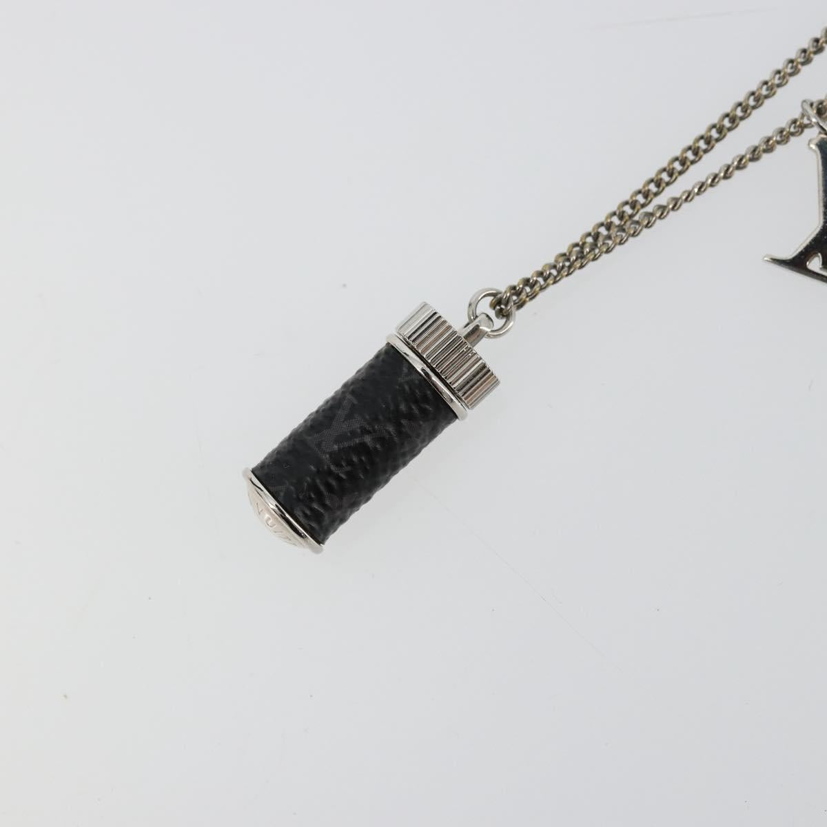 LOUIS VUITTON Eclipse Collier Charms Necklace Silver tone M63641 LV Auth 177357A