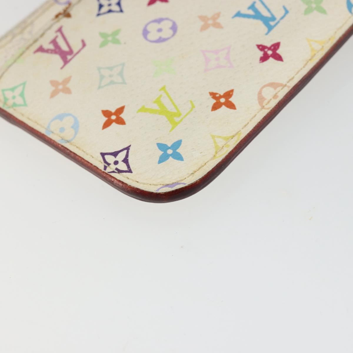 LOUIS VUITTON Multicolor Pochette Cles NM Purse White M93734 Auth 177362