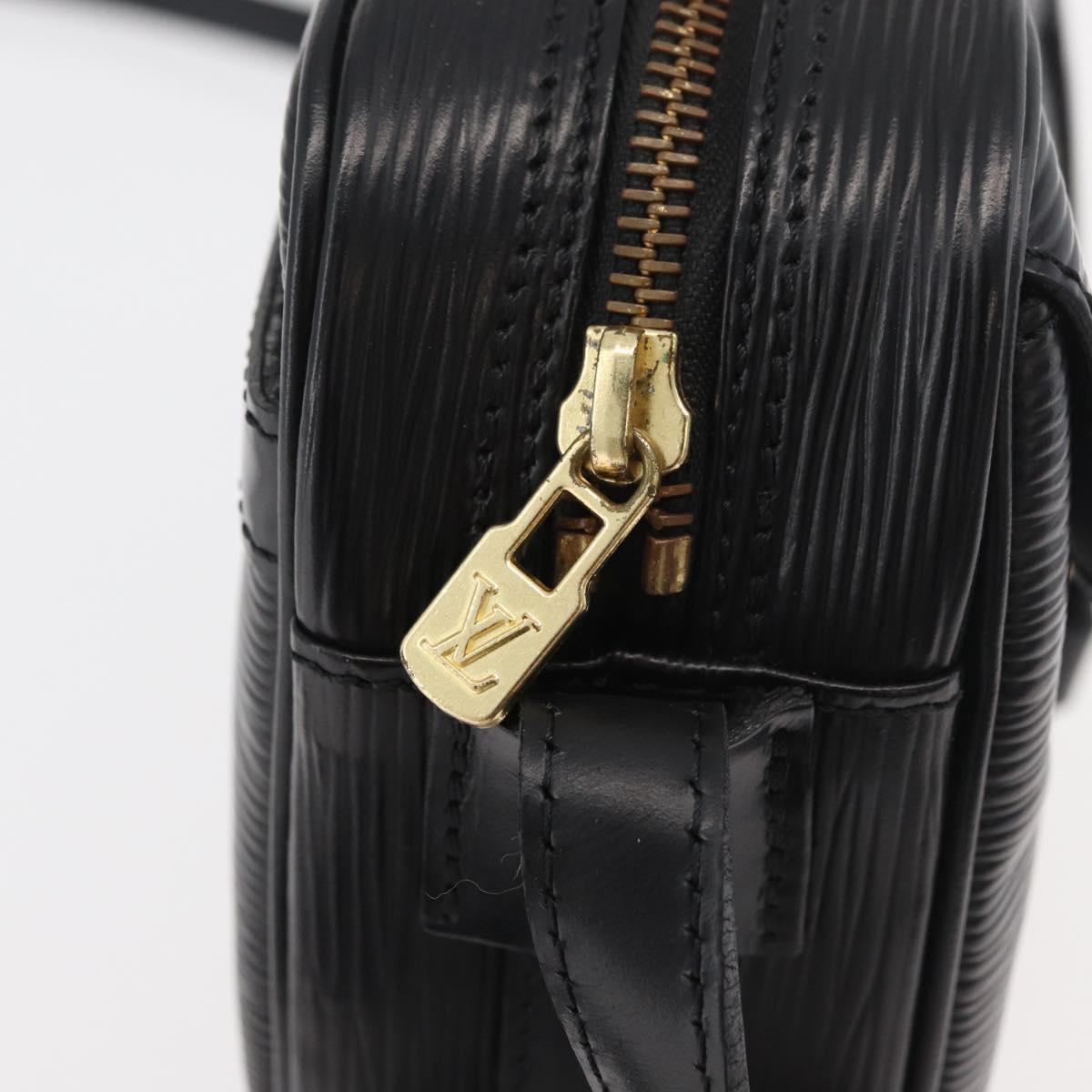 LOUIS VUITTON Epi Jeune Fille MM Shoulder Bag Black M52152 LV Auth 177429A