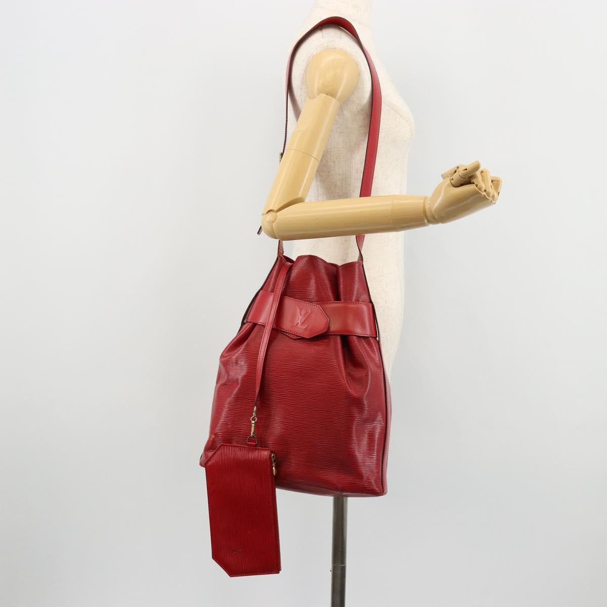 LOUIS VUITTON Epi Sac Depaule GM Shoulder Bag Red M80197 LV Auth 177430