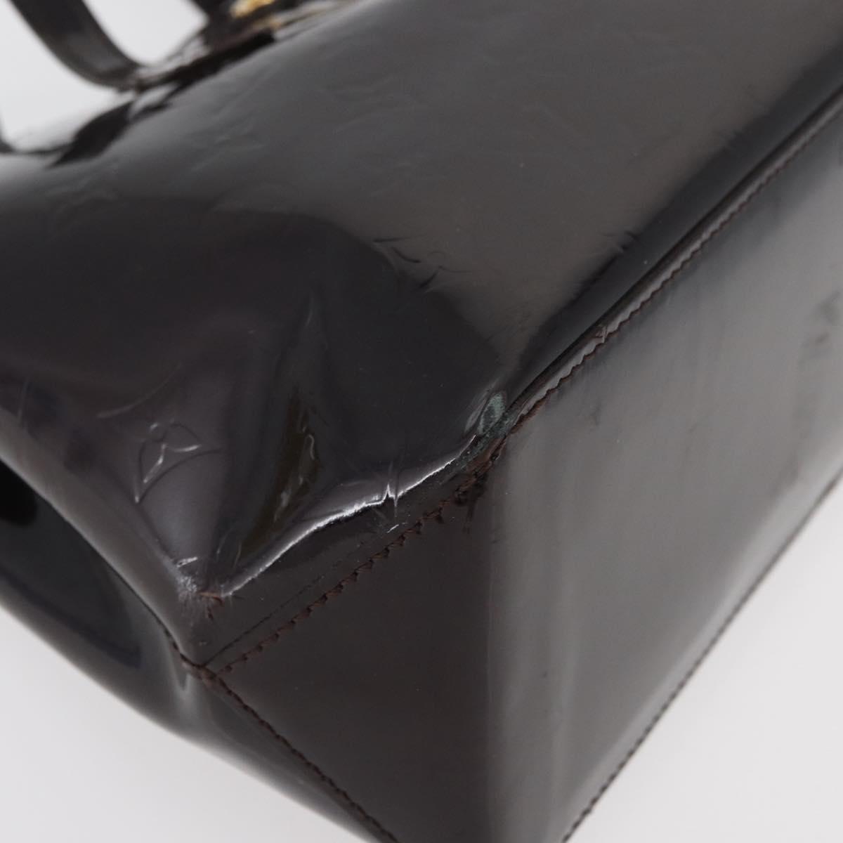 LOUIS VUITTON Monogram Vernis Wilshire PM Hand Bag Amarante M93641 Auth 177431