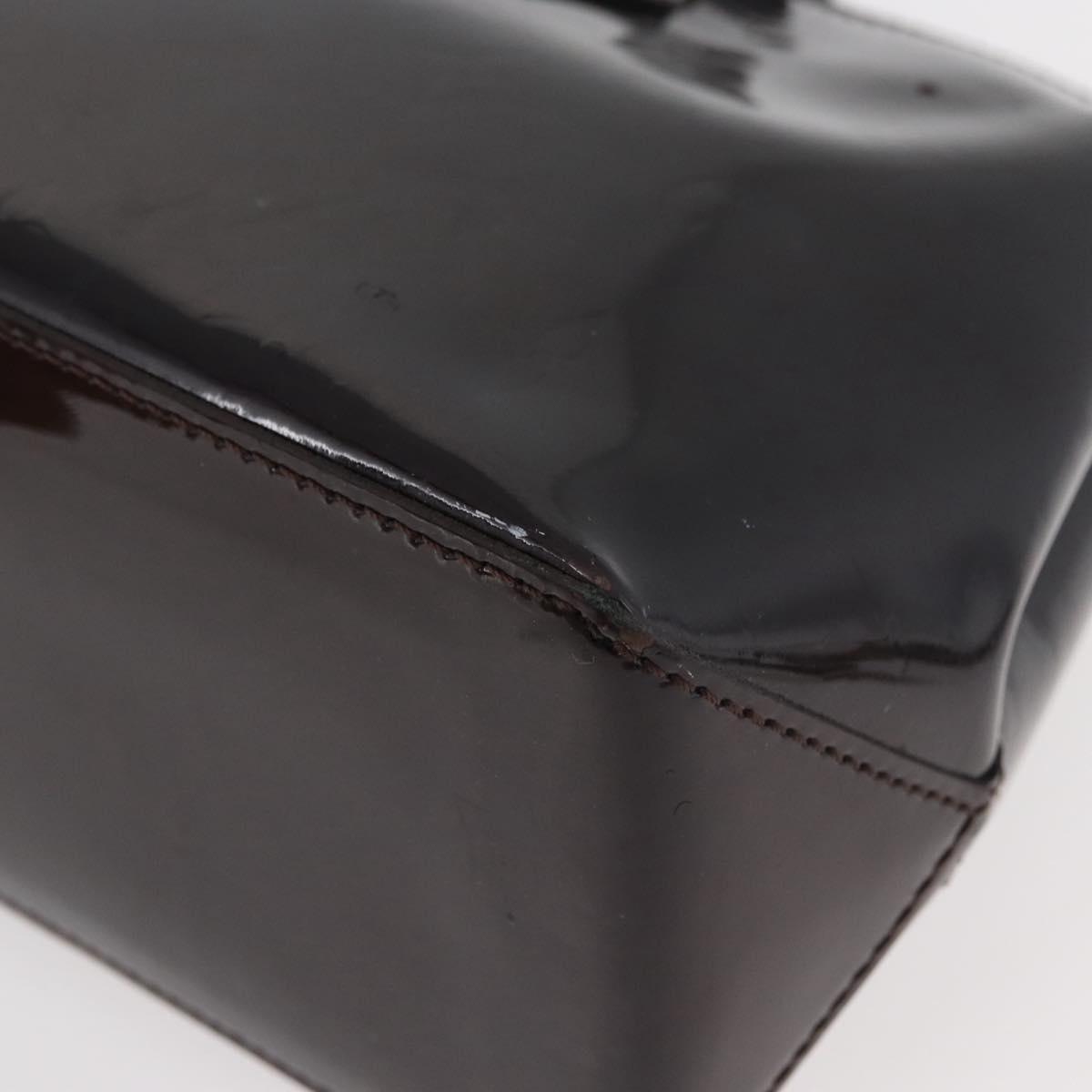 LOUIS VUITTON Monogram Vernis Wilshire PM Hand Bag Amarante M93641 Auth 177431