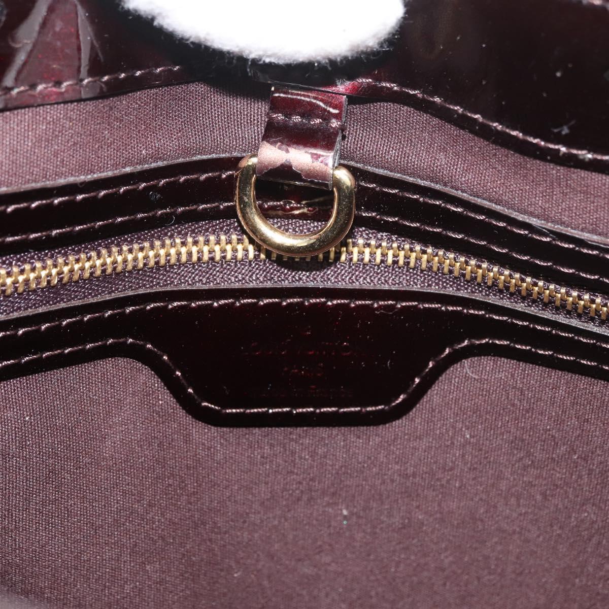 LOUIS VUITTON Monogram Vernis Wilshire PM Hand Bag Amarante M93641 Auth 177431