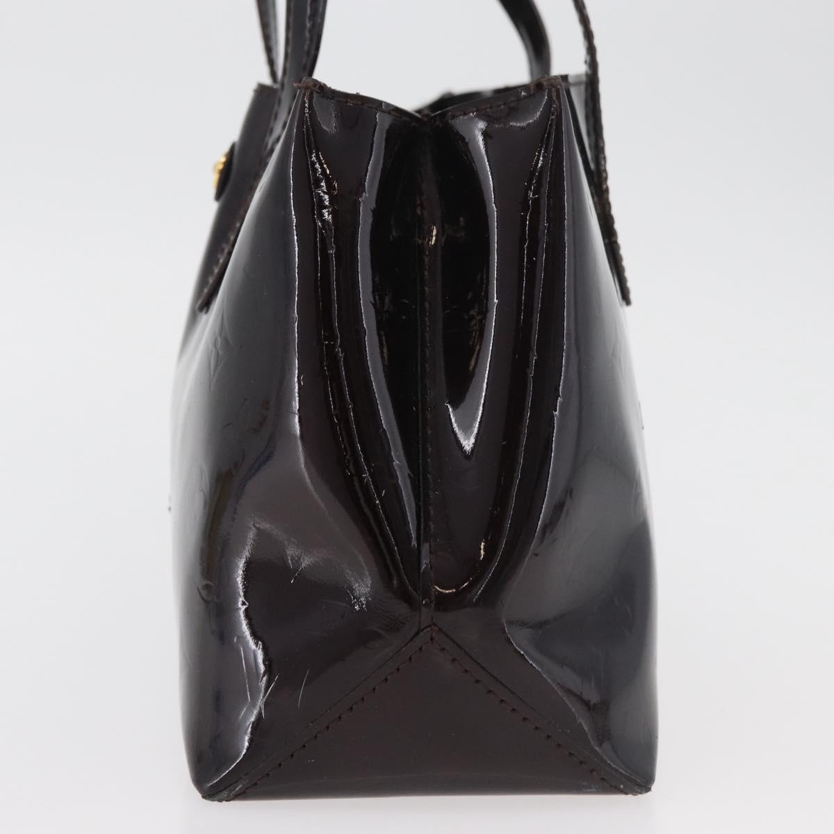 LOUIS VUITTON Monogram Vernis Wilshire PM Hand Bag Amarante M93641 Auth 177431