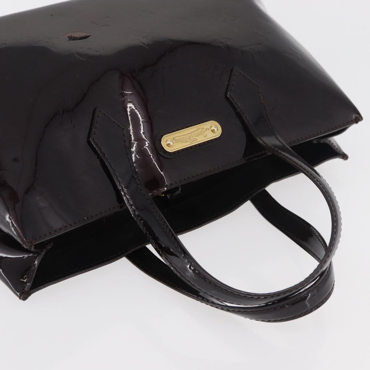 LOUIS VUITTON Monogram Vernis Wilshire PM Hand Bag Amarante M93641 Auth 177431