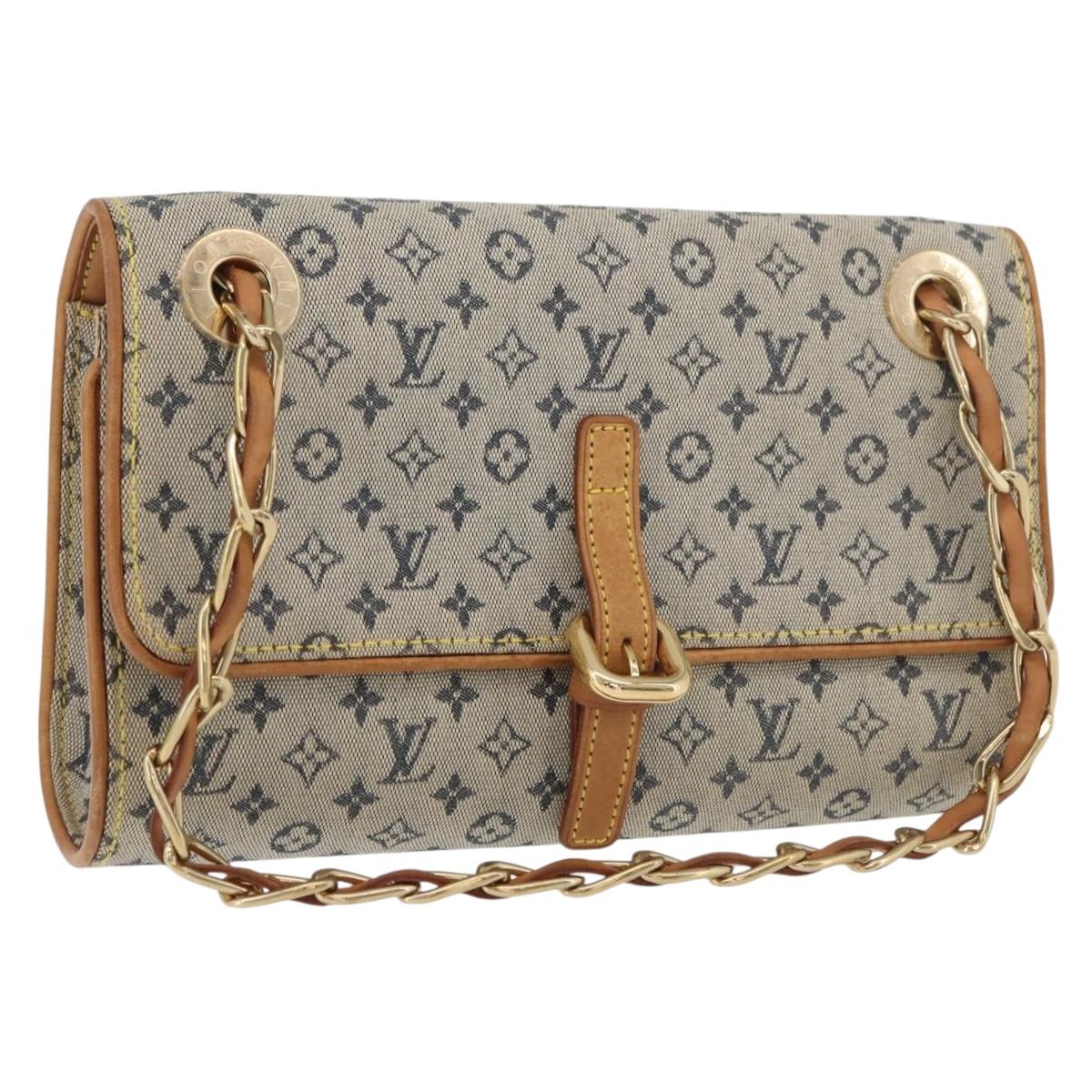 LOUIS VUITTON Monogram Mini Camille Chain Shoulder Bag Blue M92002 Auth 177432A