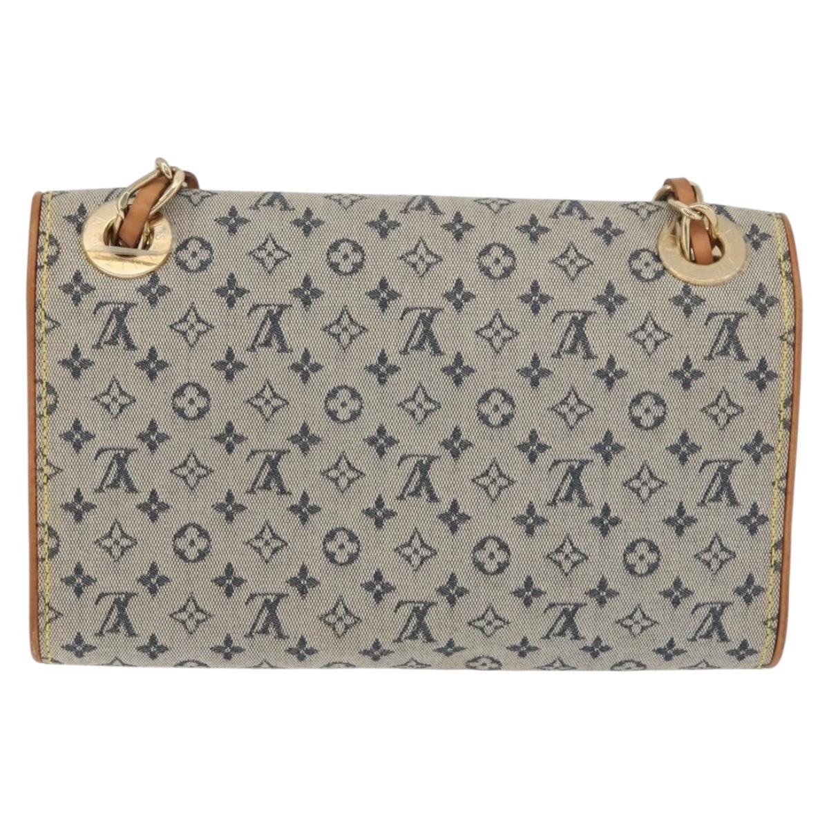 LOUIS VUITTON Monogram Mini Camille Chain Shoulder Bag Blue M92002 Auth 177432A