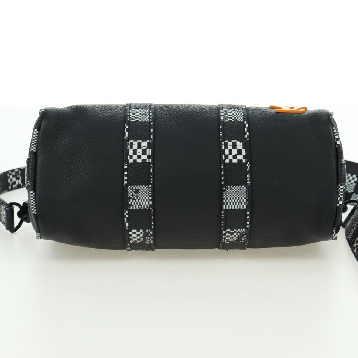 LOUIS VUITTON Damier Distorted City Keepall XS Bag Black M80202 LV Auth 177433SM