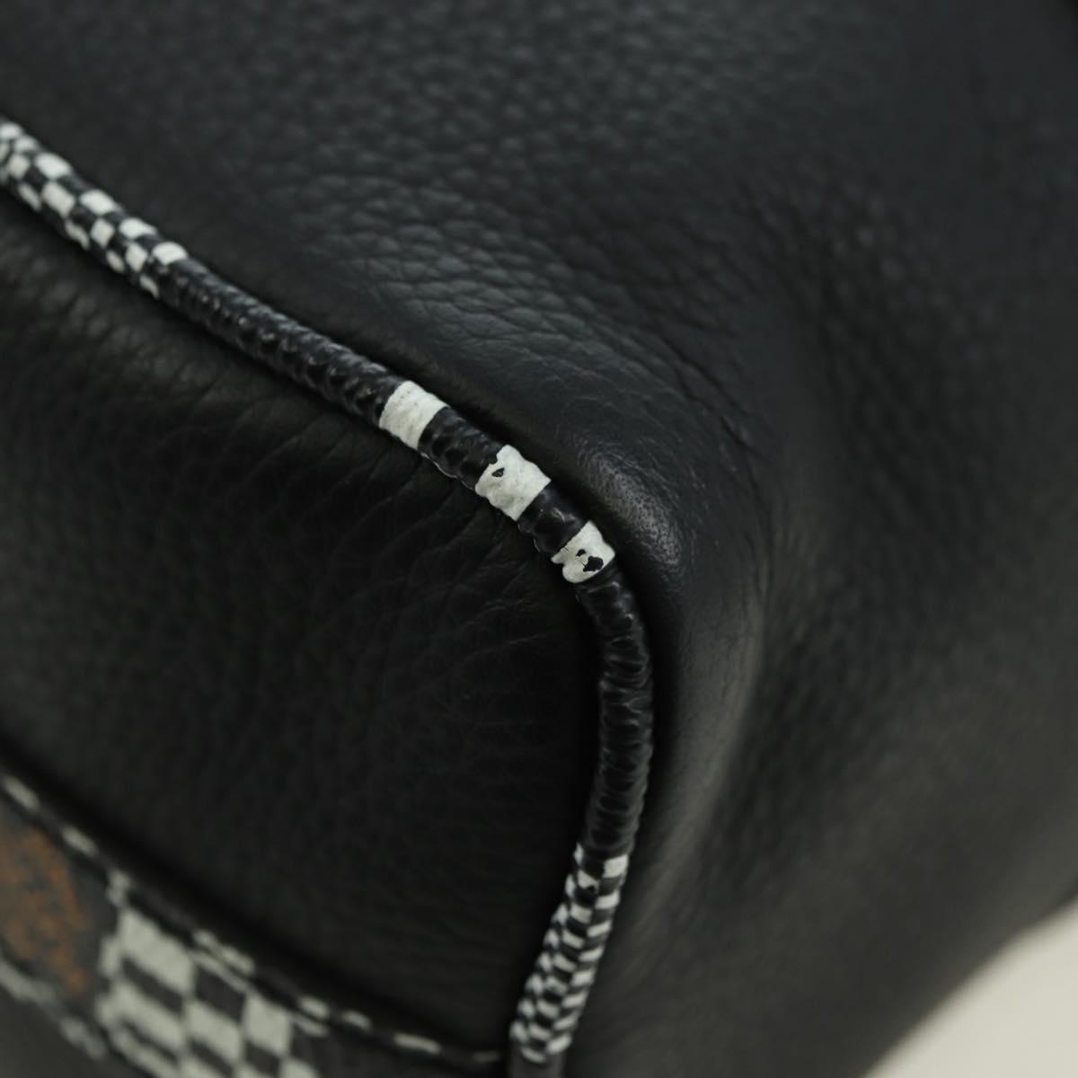 LOUIS VUITTON Damier Distorted City Keepall XS Bag Black M80202 LV Auth 177433SM