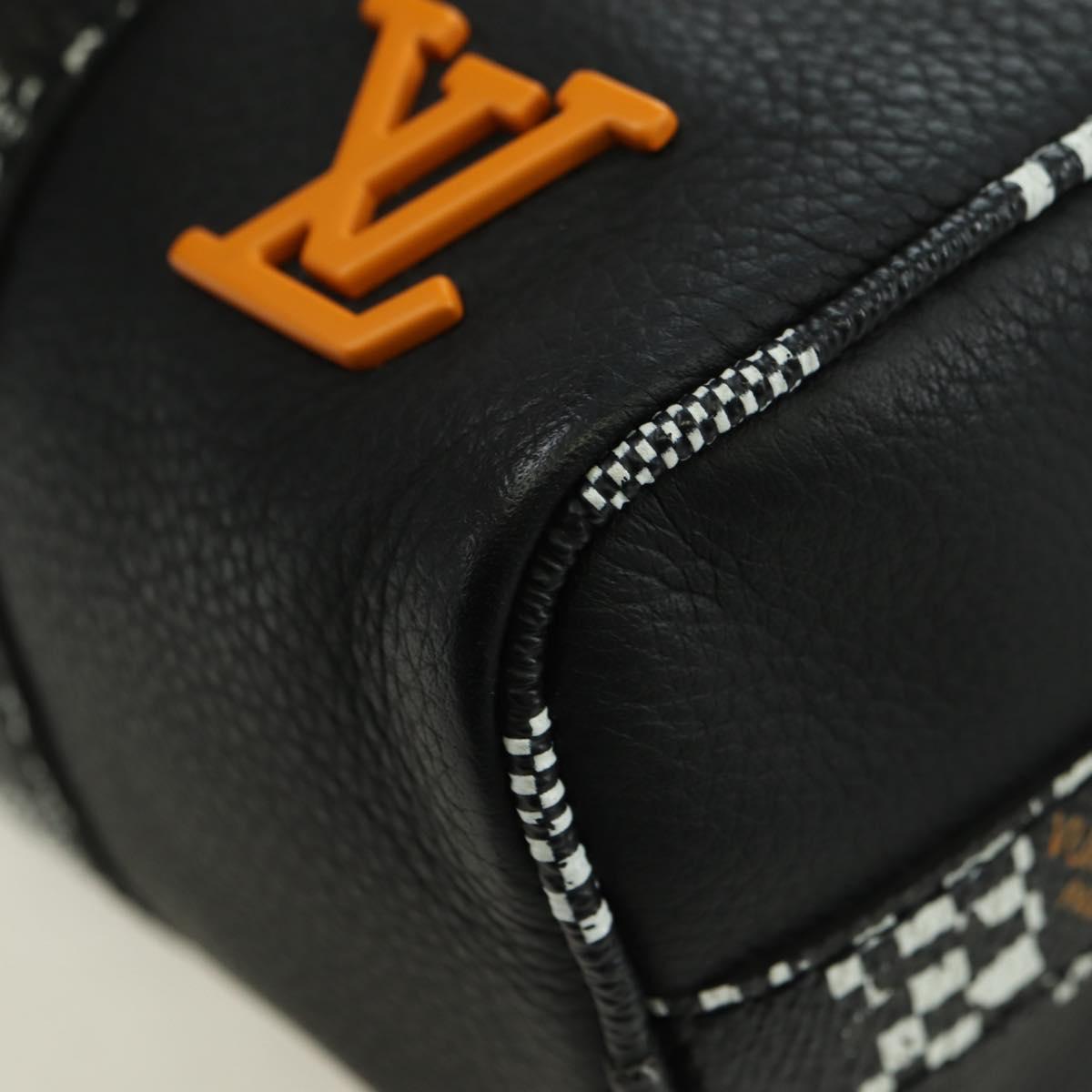 LOUIS VUITTON Damier Distorted City Keepall XS Bag Black M80202 LV Auth 177433SM