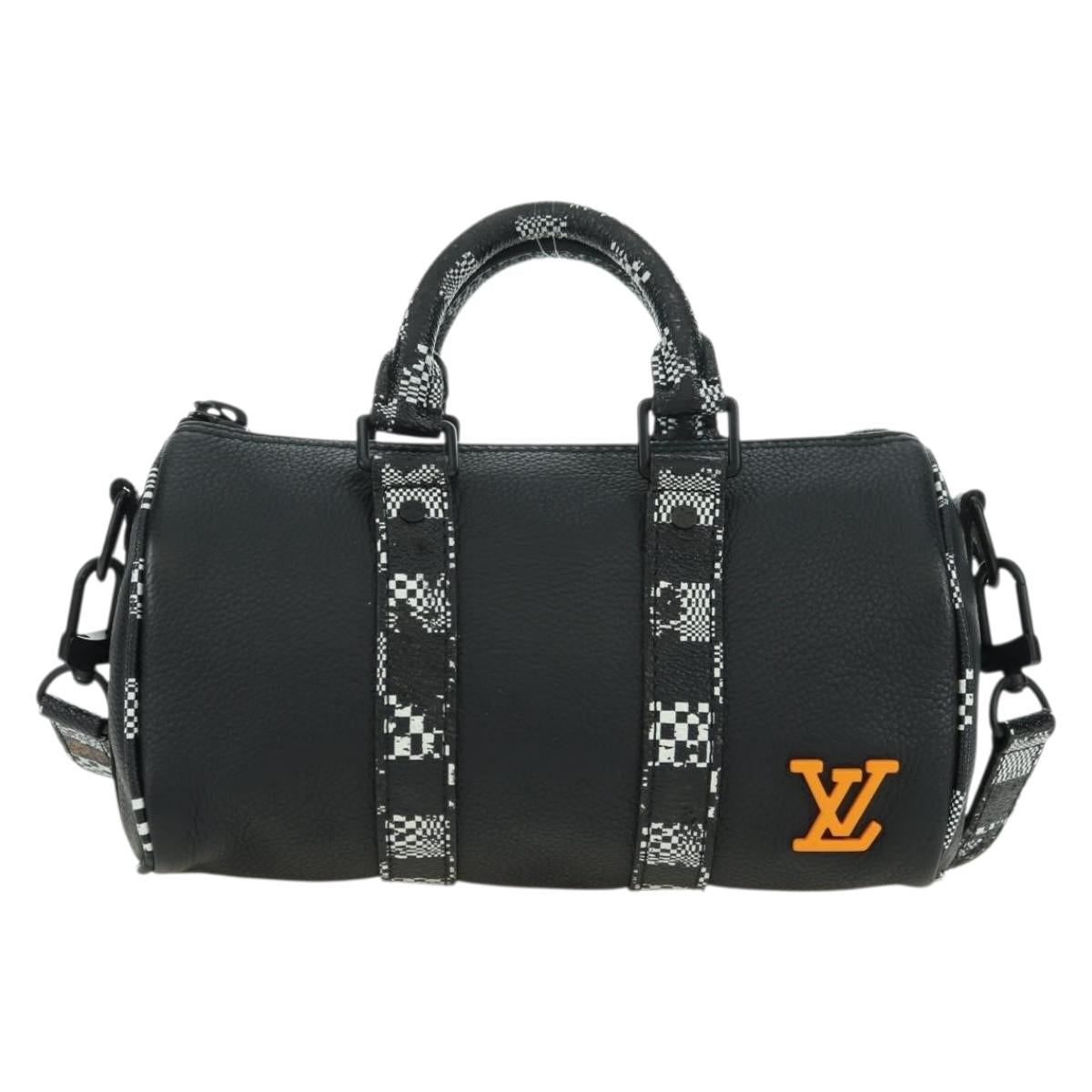 LOUIS VUITTON Damier Distorted City Keepall XS Bag Black M80202 LV Auth 177433SM