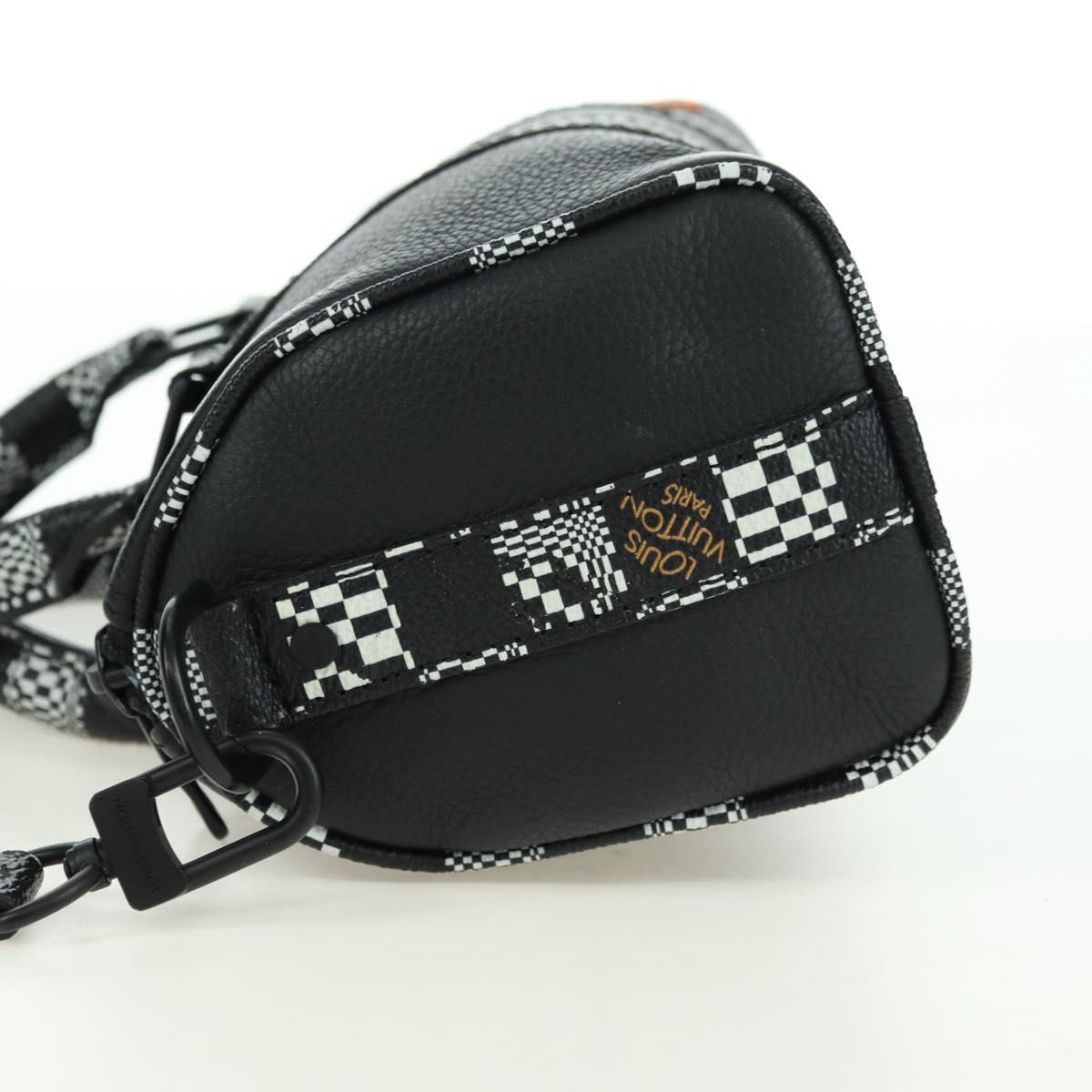 LOUIS VUITTON Damier Distorted City Keepall XS Bag Black M80202 LV Auth 177433SM