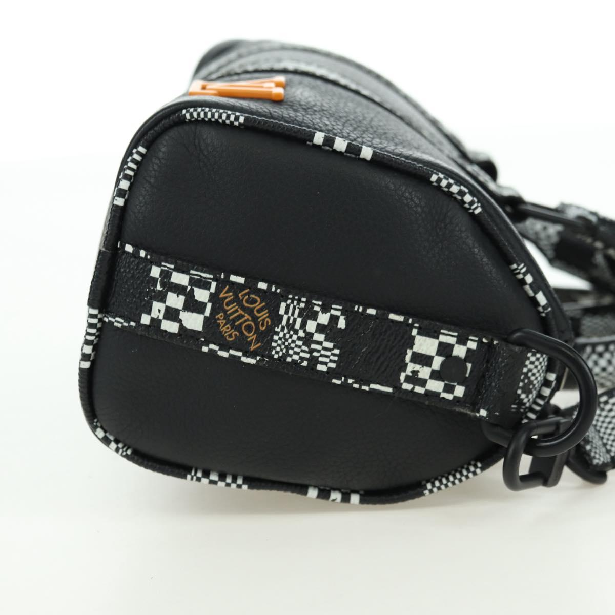 LOUIS VUITTON Damier Distorted City Keepall XS Bag Black M80202 LV Auth 177433SM