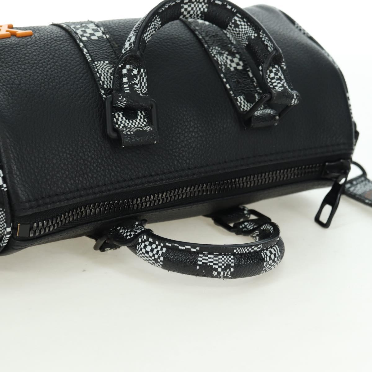 LOUIS VUITTON Damier Distorted City Keepall XS Bag Black M80202 LV Auth 177433SM