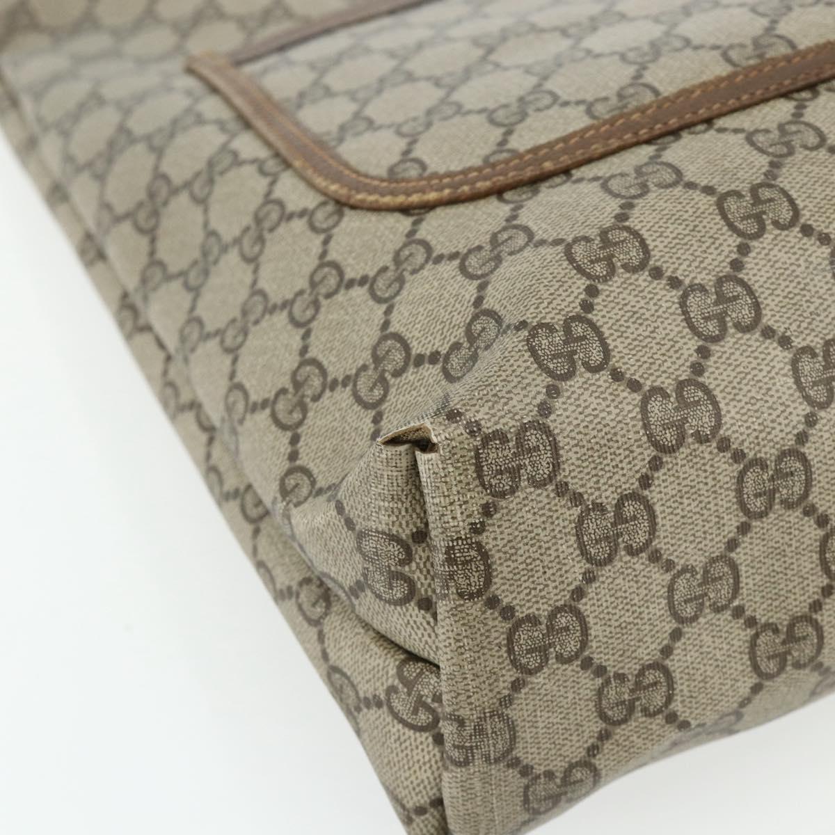 GUCCI GG Supreme Web Sherry Line Bag PVC Beige Red Green 89 02 003 Auth 177437