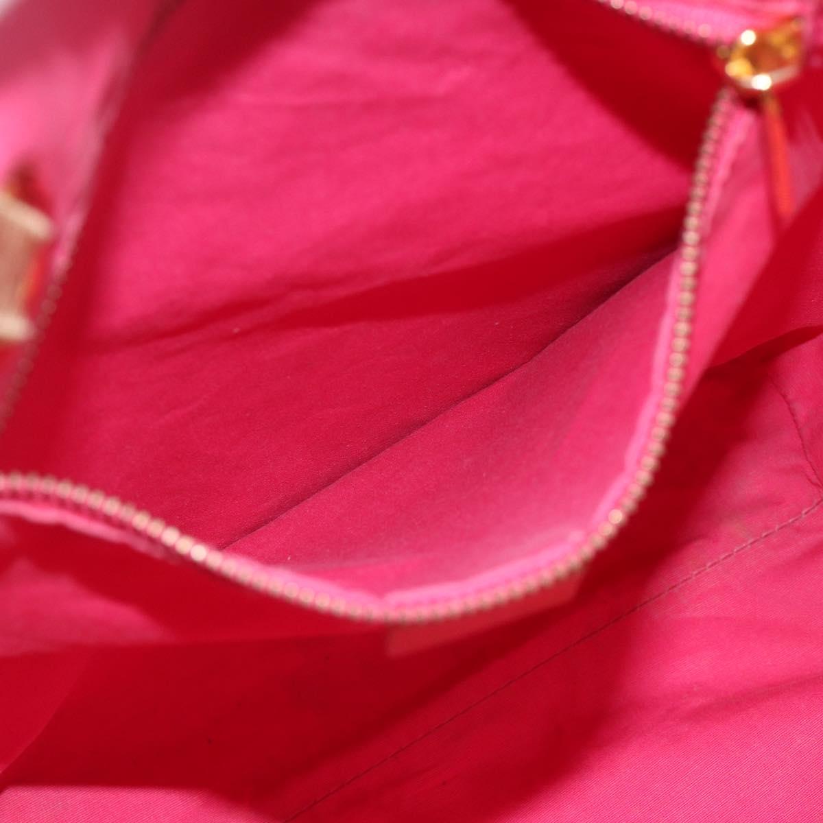 CELINE Paris Macadam Canvas Tote Bag Denim Pink Gold Auth 177444A