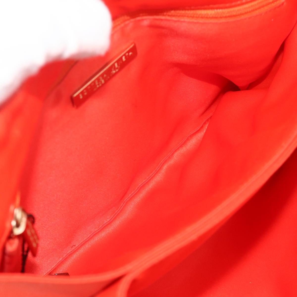 BOTTEGA VENETA Shoulder Bag Leather Orange Auth 177445A