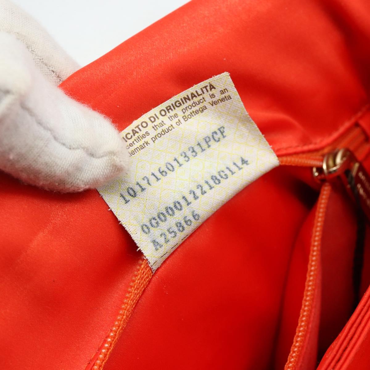 BOTTEGA VENETA Shoulder Bag Leather Orange Auth 177445A