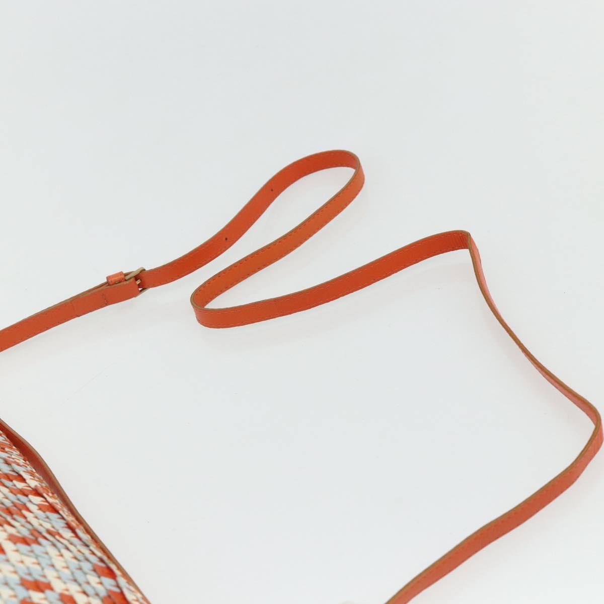 BOTTEGA VENETA Shoulder Bag Leather Orange Auth 177445A