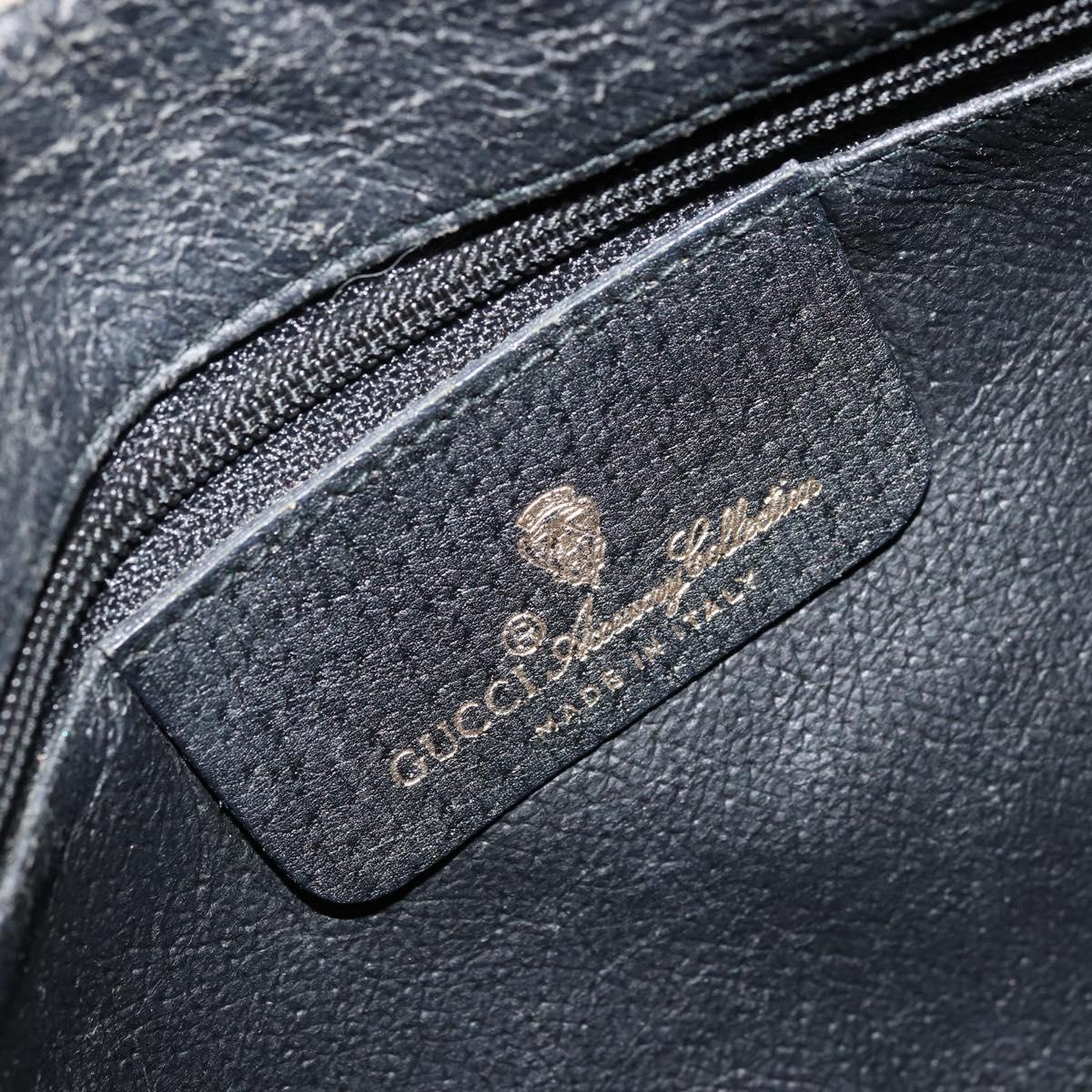 GUCCI GG Supreme Shoulder Bag PVC Black Gold 156 02 086 Auth 177471