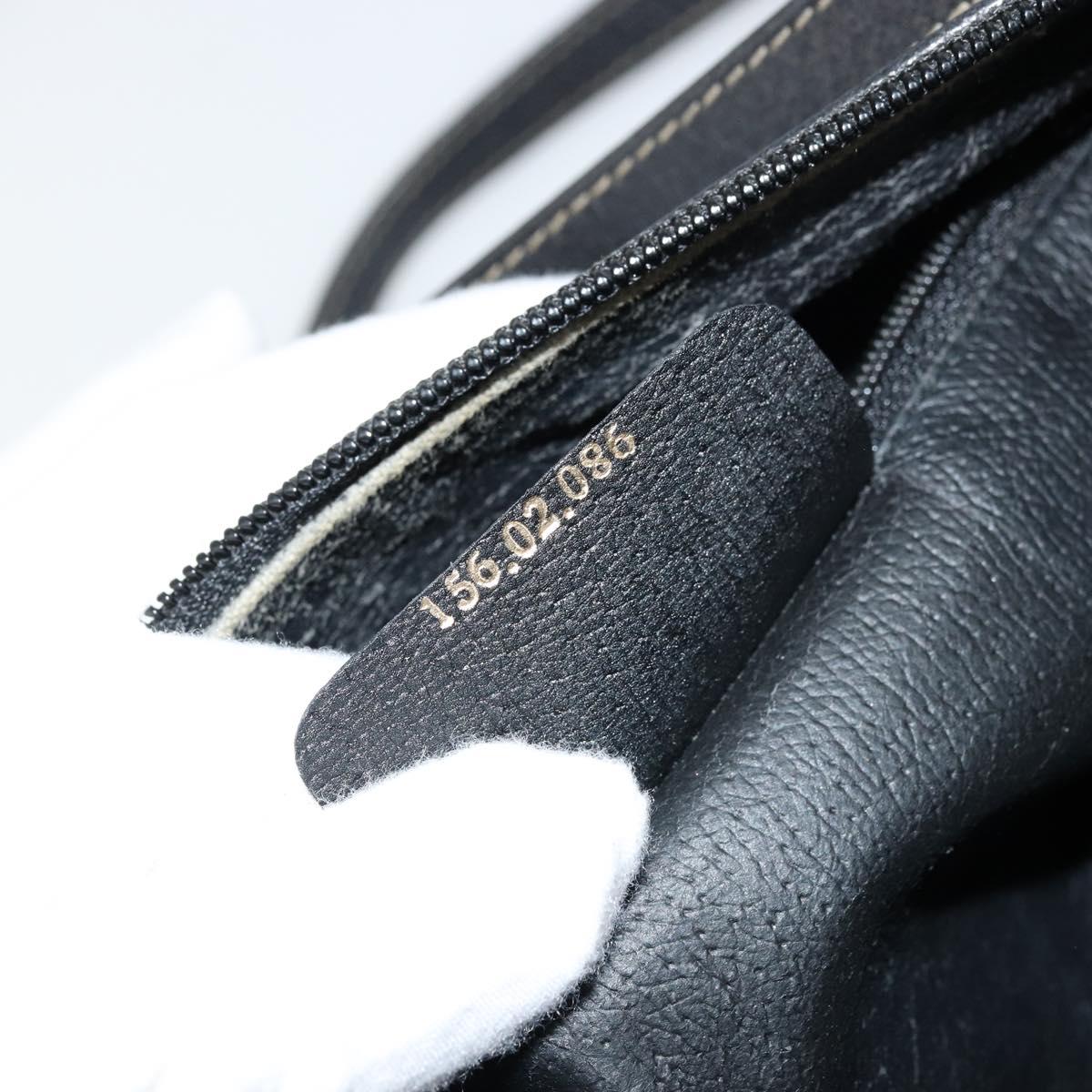 GUCCI GG Supreme Shoulder Bag PVC Black Gold 156 02 086 Auth 177471